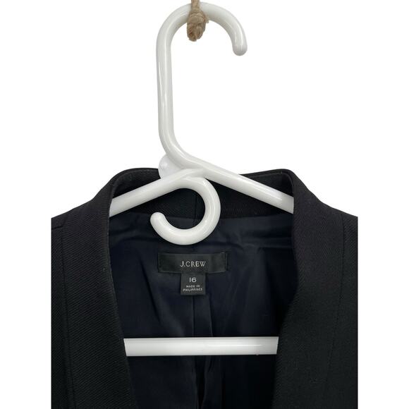J Crew Going Out Blazer In Stretch Twill Black Size 16 - Picture 2 of 9